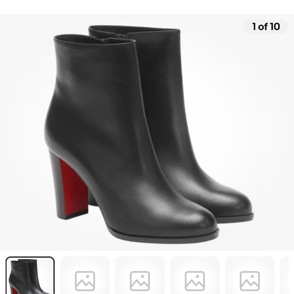 Christian Louboutin Shoes - Christian Louboutin Cuoio Heel Black Boots size 38